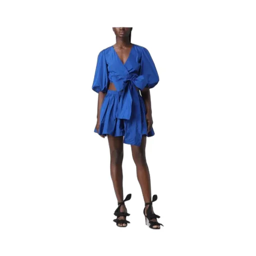 Redvalentino Puff Sleeve Taffeta Top