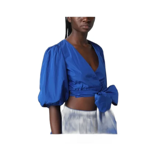 Redvalentino Puff Sleeve Taffeta Top