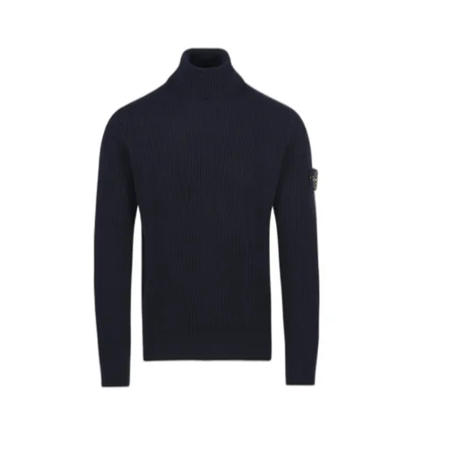 Stone Island Compass Patch Roll-Neck Knitted Jumper