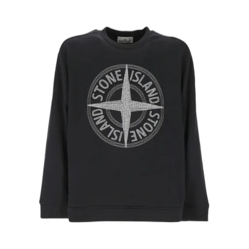 Compass-Motif Long-Sleeved Sweatshirt