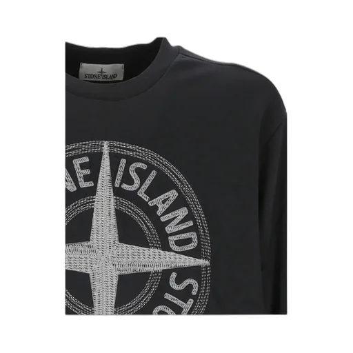 Compass-Motif Long-Sleeved Sweatshirt