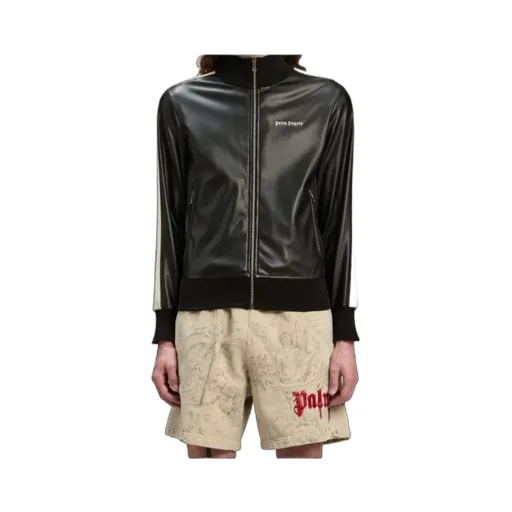 Palm Angels Logo Embroidered High Neck Jacket