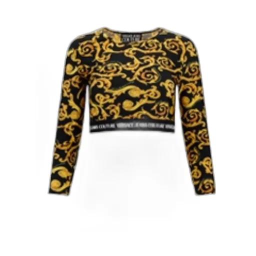 Barocco-Print Crop Top