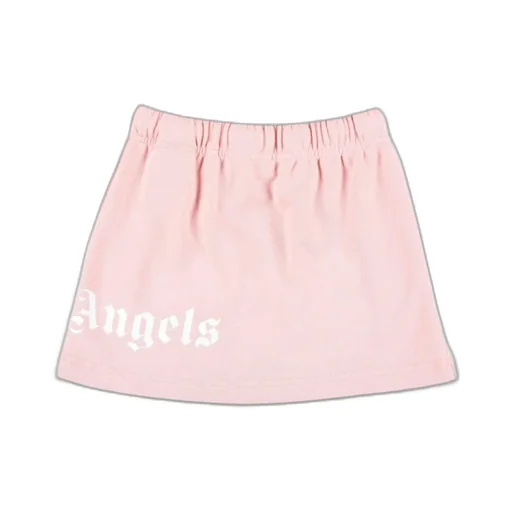 Palm Angels Kids High Waist Drawstring Skirt