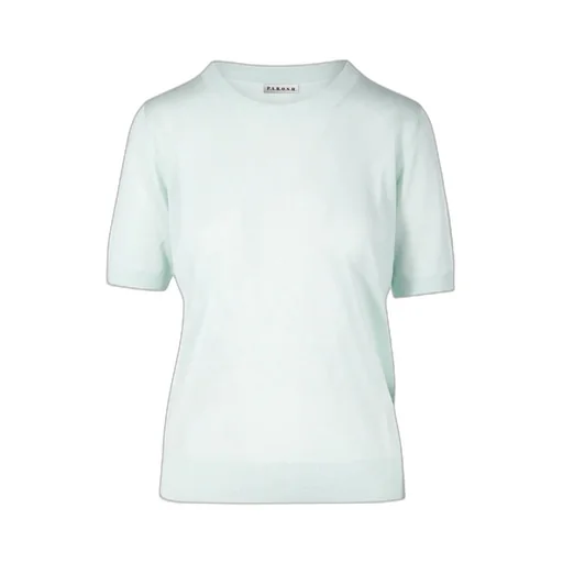 Round-Collar Short-Sleeve Sweater