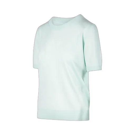 Round-Collar Short-Sleeve Sweater