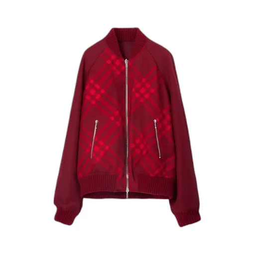 Burberry Reversible Zipped Check-Printed Bomber Jacket