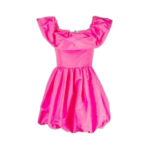Msgm Ruffle Detailed Off Shoulder Dress