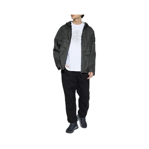 Stone Island Logo Printed Crewneck T-Shirt