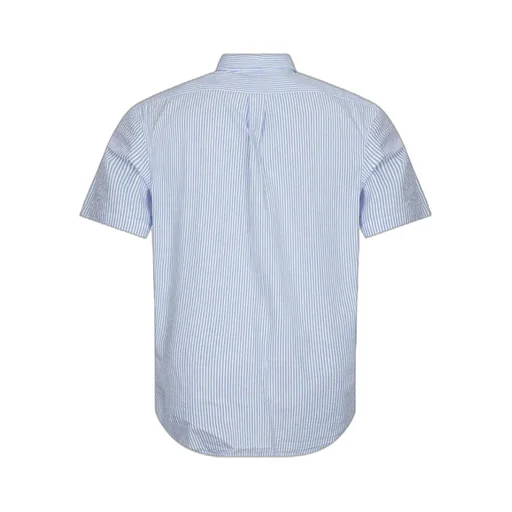 Embroidered-Logo Candy Stripe Shirt