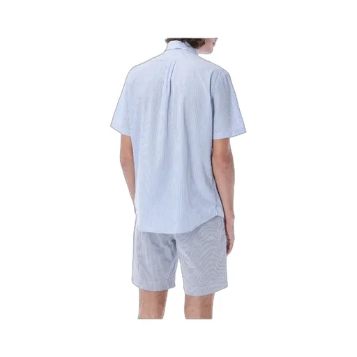 Embroidered-Logo Candy Stripe Shirt