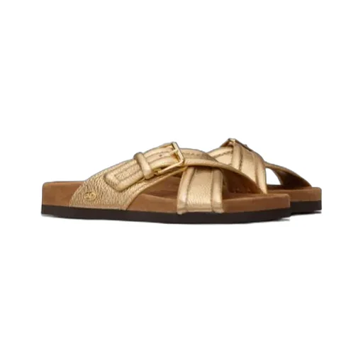 Valentino Crossover-Strap Open Toe Slides