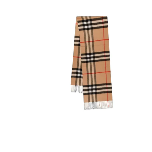 Vintage Check-Pattern Cashmere Scarf