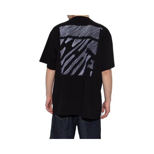Off-White Scribble Diag Printed Crewneck T-Shirt