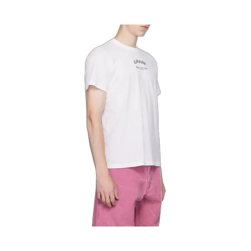 Ganni Logo Printed Crewneck T-Shirt