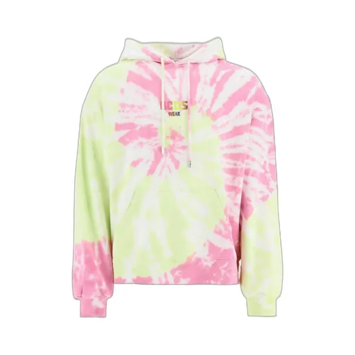 Gcds Logo Printed Tie-Dyed Drawstring Hoodie
