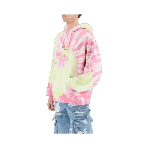 Gcds Logo Printed Tie-Dyed Drawstring Hoodie