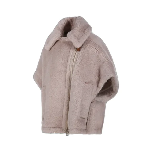 Max Mara Zip-Up Short-Sleeved Coat