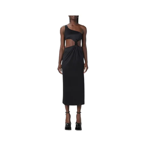 Versace One-Shoulder Cut Out Midi Dress