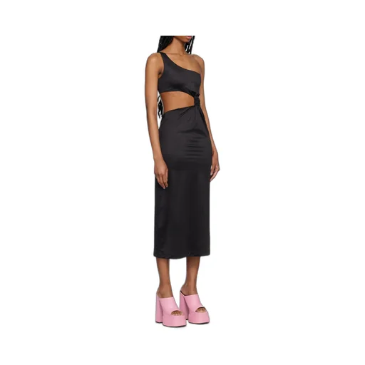 Versace One-Shoulder Cut Out Midi Dress