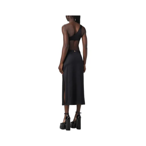 Versace One-Shoulder Cut Out Midi Dress