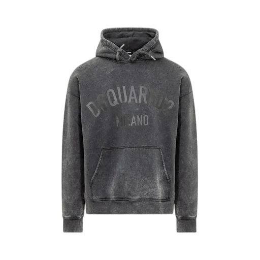 Dsquared2 Logo Printed Drawstring Hoodie