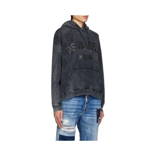 Dsquared2 Logo Printed Drawstring Hoodie