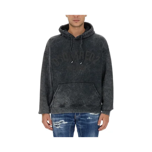 Dsquared2 Logo Printed Drawstring Hoodie