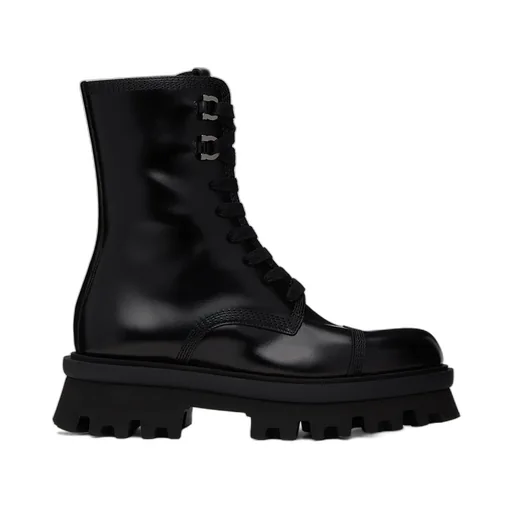 Salvatore Ferragamo Chunky Lace-Up Combat Boots