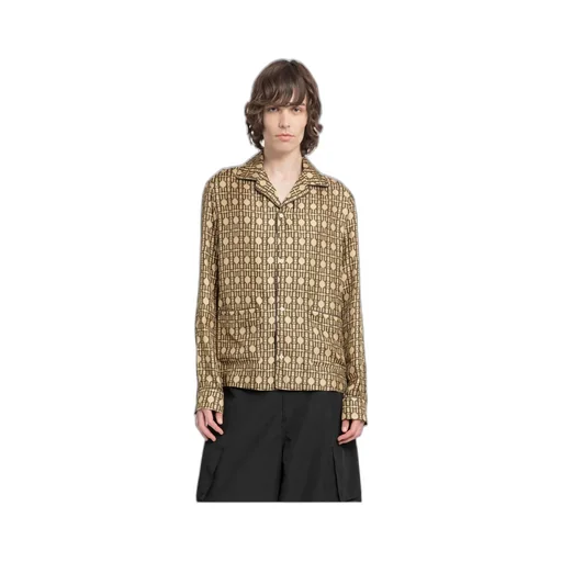 Monogram-Print Silk Shirt
