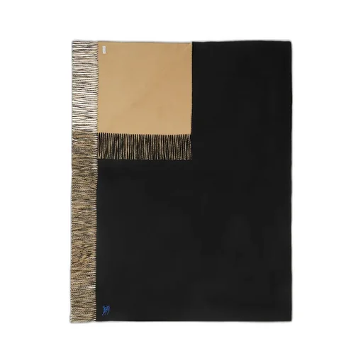 Burberry Equestrian Knight-Motif Fringed Banket