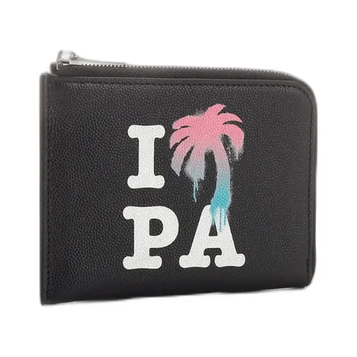 Palm Angels Logo Printed Zipped Wallet
