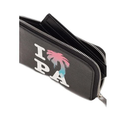 Palm Angels Logo Printed Zipped Wallet