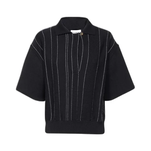 Polo Shirt With Lapel Short Sleeve