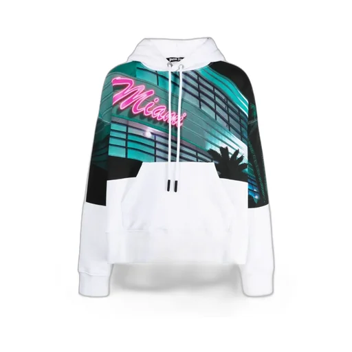 Palm Angels Graphic Printed Drawstring Hoodie