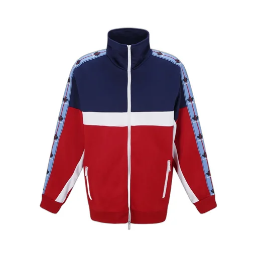 Logo-Tape Detail Zip-Up Cardigan
