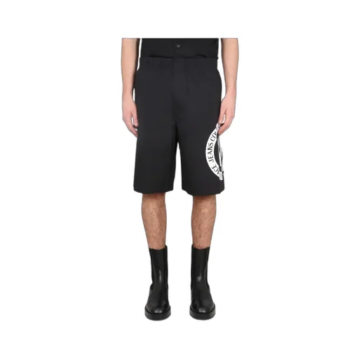 Versace Jeans Couture Logo-Printed Elasticated Waistband Shorts