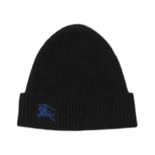 Burberry Equestrian Knight Logo Embroidered Ribbed-Knit Beanie