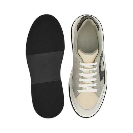 Salvatore Ferragamo Gancini-Embroidered Lace-Up Sneakers