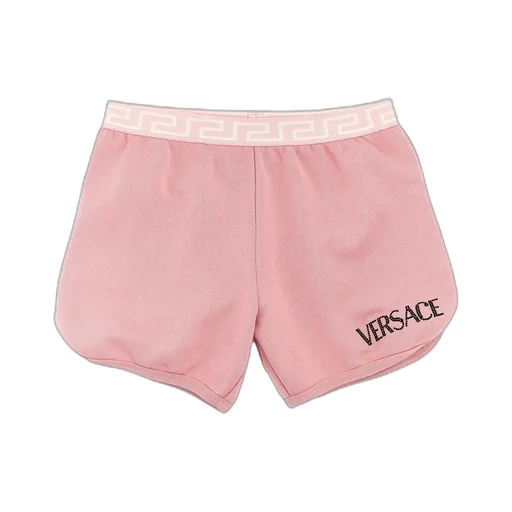 Versace Kids Logo Embellished Elasticated Waistband Shorts