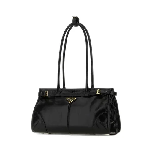 Prada Triangle-Logo Tote Bag