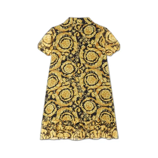 Versace Kids Barocco-Printed A-Line Dress