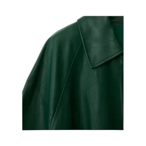 Burberry Long Sleeved Leather Car Coat