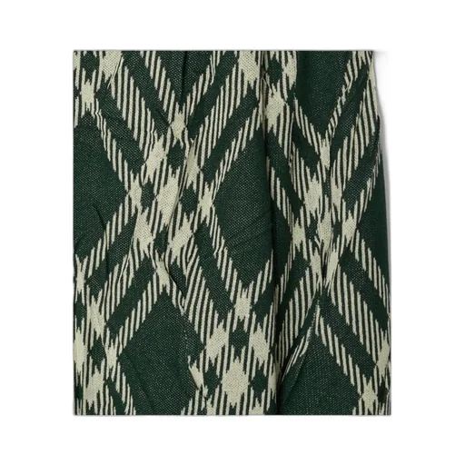 Burberry Plaid-Check Crinkled-Effect Crewneck Jumper