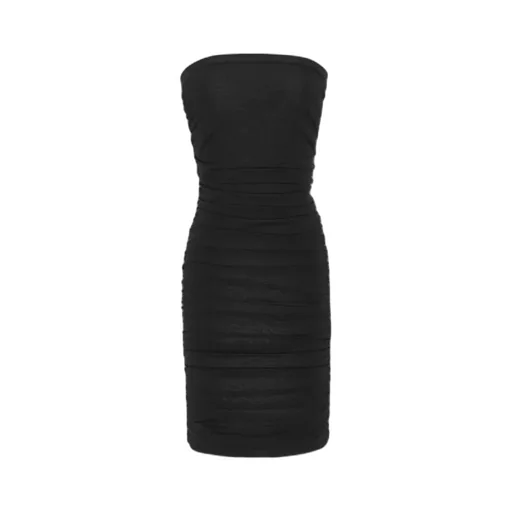 Ruched Strapless Dress In Knit