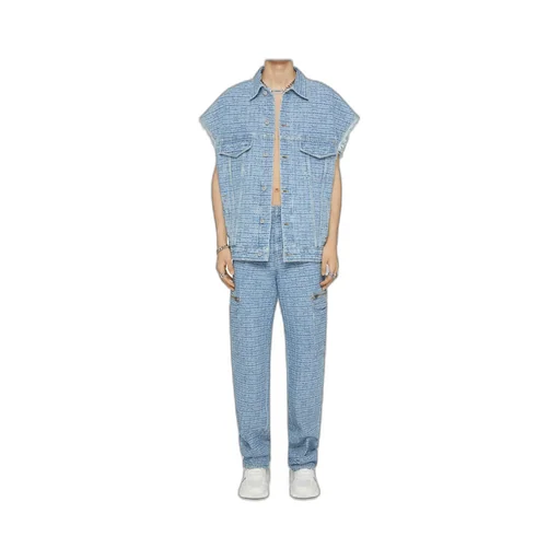 Givenchy	4G Denim Button-Up Vest