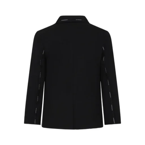 Logo-Trim Single-Breasted Blazer