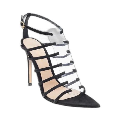 Hollowed-Out High-Heeled Sandals