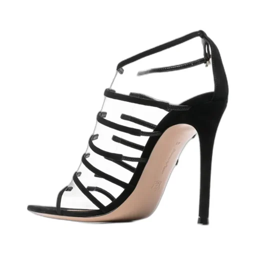 Hollowed-Out High-Heeled Sandals
