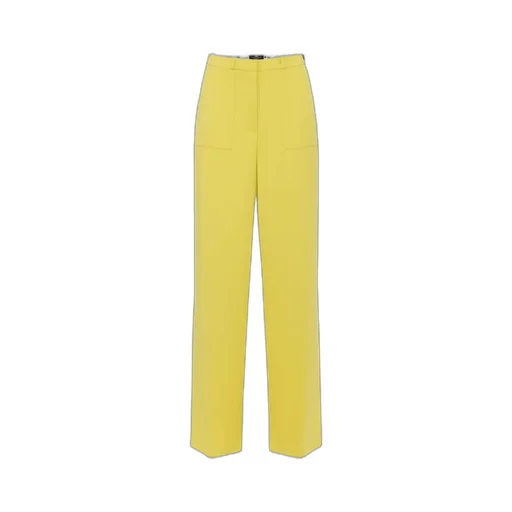 Elisabetta Franchi Logo Patch Wide-Leg Trousers
